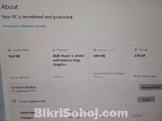 2-3 monthe Used gaming Pc full fresh cash memo available